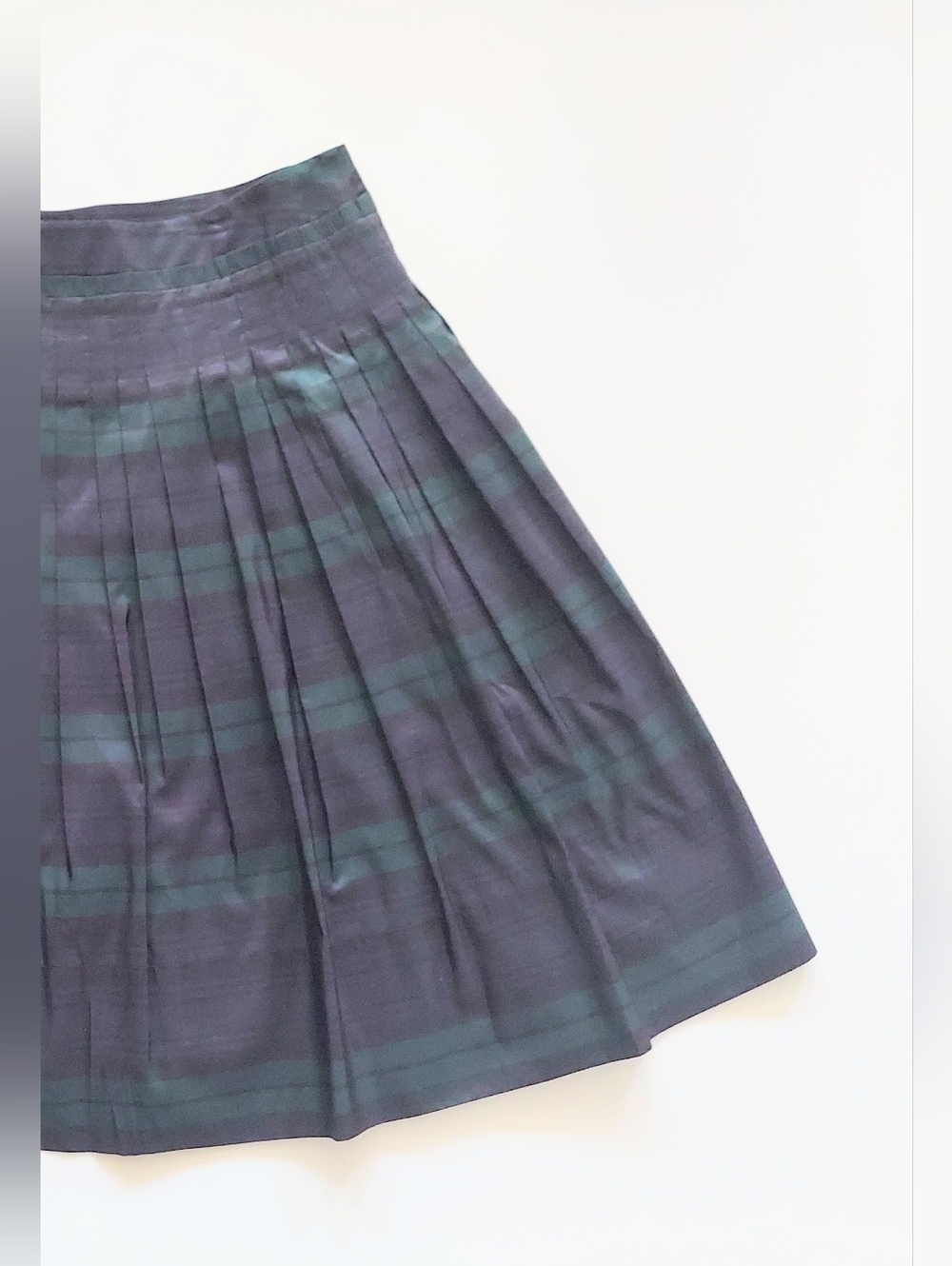 Talbots Tartan Plaid Pleated A Line Skirt 100% Silk Womens Size 10 NWT - Picture 6 of 8